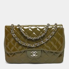 Borsa Chanel verde trapuntata