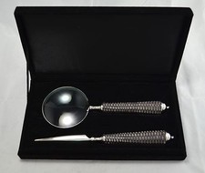 N4943 OCCASIONE SET LENTE E TAGLIACARTE IN ARGENTO SHEFFIELD COLLECTION E RATTAN