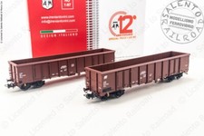 ATM 12.011 set di 2 carri merci FS aperti a sponde alte Tipo Eanos di Epoca V / 