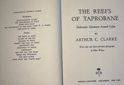 Arthur clarke reefs - clarke, of