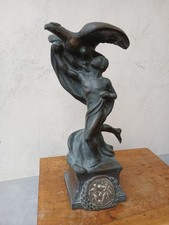 STATUETTA IN FUSIONE BRONZO - FIGURA CON AQUILA - PERFETTO STATO -  '900 - KG. 7
