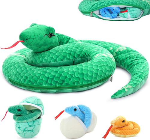 Peluche serpente gigante verde - serpente,