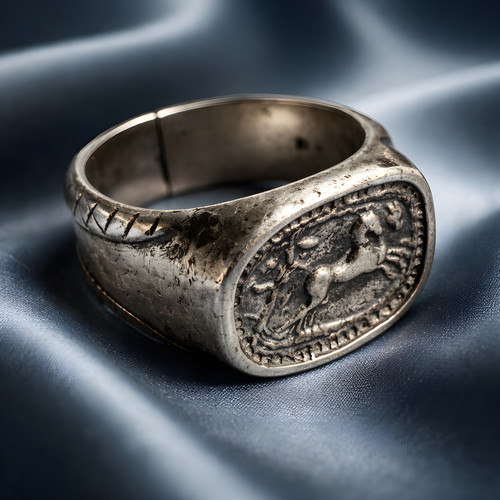Anello mitologico pegaso con - anello,
