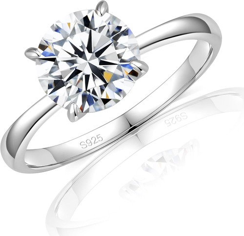 Anello solitario moissanite