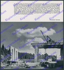 Reichsautobahn RAB cantiere Lauchhammer gru Hirschfelder Talbrücke Nossen 1938