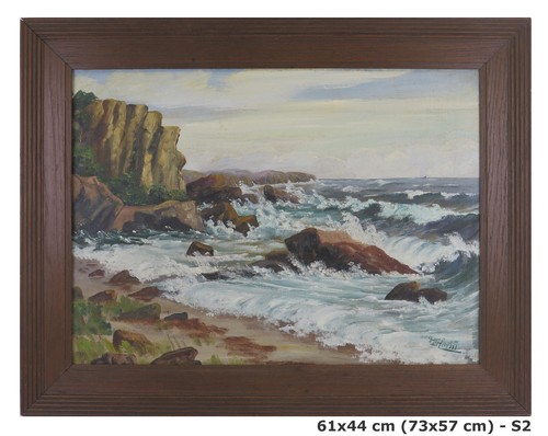 Quadro olio tavola - olio,