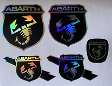Kit loghi adesivi 500/595 Abarth COPRILOGHI NERO/OLOGRAFICO