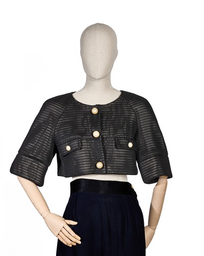 Chanel giacca traforata - giacca, pearl
