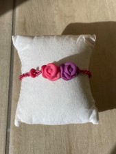 Bracciale Morellato Colours con rose in silicone fucsia alluminio charm drops di