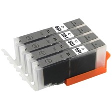 4 cartucce inchiostro stampante grigie per Canon PIXMA iP8700, iP8750, MG6340, MG6350