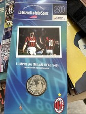 MILAN MEDAGLIE MEMORABILI GAZZETTA SPORT . N. 30 L’ IMPRESA  MILAN - REAL 5-0 .
