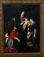 Olio Su Tela Scena sacra con