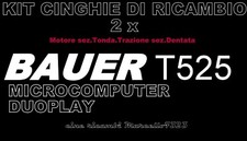 ★KIT CINGHIE DI RICAMBIO MOTORE/TRAZIONE 2 x★BAUER T 525 MICROCOMPUTER DUOPLAY★