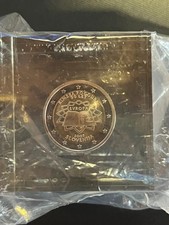 2€ SLOVENIA 2007 TRATTATO ROMArömische verträge acrylblock cubo acr. 990 pz RARA