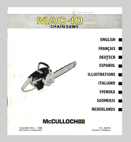 Motosega mcculloch mac - motosega,