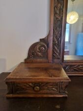 Credenza antica in legno con specchiera