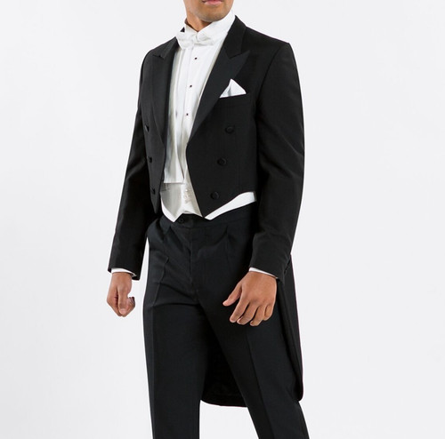 Cappotto nero lana smoking - cappotto,