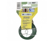Filo tondo in Acciaio per piante Giardino Plastificato 50m Ø mm 0,8 Verdemax 