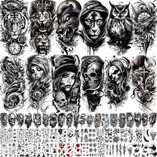 Fogli tatuaggi temporanei - 72,