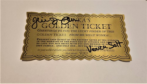 Golden ticket signed veruca - ticket,
