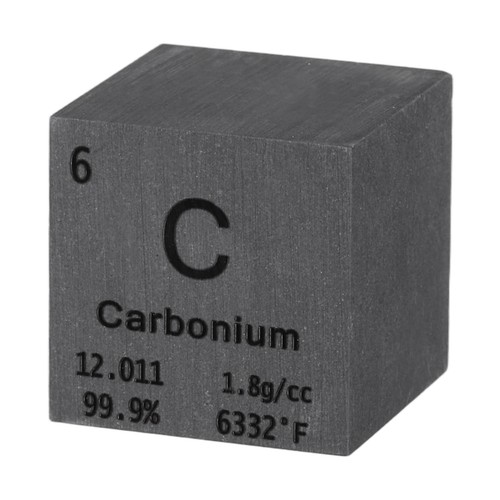 Carbon cube pure element - cube,