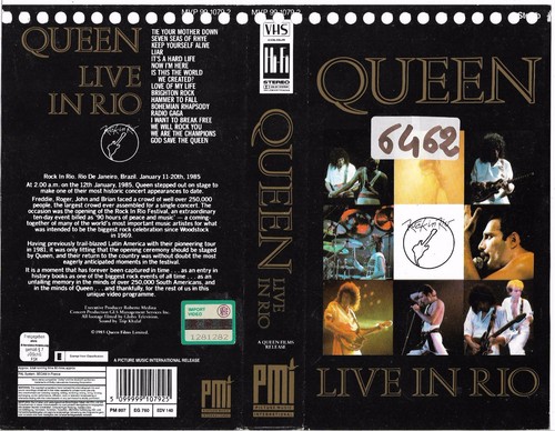 Queen live rio vhs - queen, in