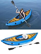 KAYAK CANOA MONOPOSTO GONFIABILE CON PAGAIA 275 x 81 x 45cm PVC SPORT ACQUATICI