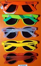 Lotto 5 Occhiali pubblicitari da collezione Mionetto 7UP Campari Schweppes Apero