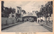 Italia Catania Sottopassaggio Giardino Bellini cartolina d'epoca B790