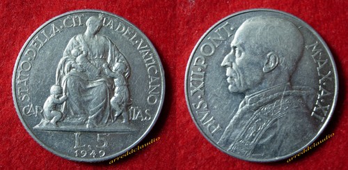 Vaticano lire 1949 pio - pio, xii°