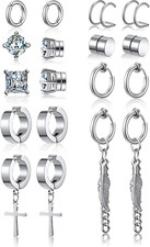 9 Paia Orecchini Magnetici