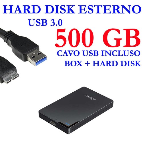 Hdd hard disk esterno 500gb - hard,