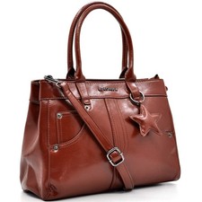 Borsa bauletto biker firmato COCONUDA donna spalla a tracolla simil pelle effett