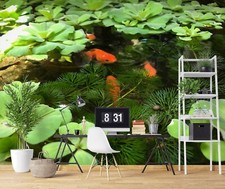 Carta da parati 3D acqua erba