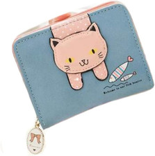 Portafoglio Gatto Carino, Portamonete Gatto in Pelle PU, Portafoto Portamonete P