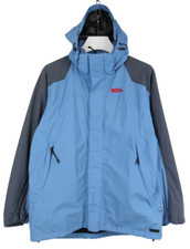 Fjallraven Hydratic Giacca Uomo Grande Blu Regolabile Cappuccio Logo Zip Tasca