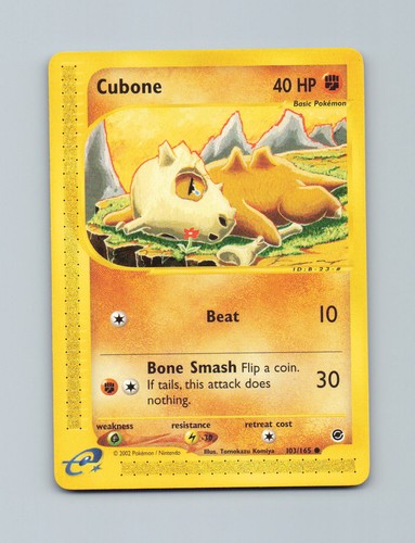 Cubone 103 165 set - cubone, base