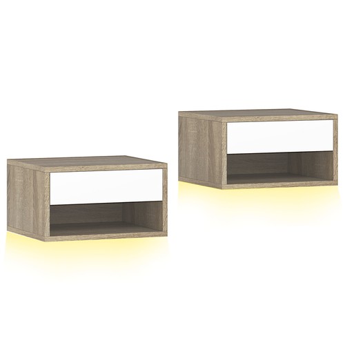 Set comodini sospesi con - sospesi, led