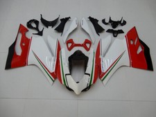 Nuovo kit carene ABS carrozzeria cowling adatto Ducati 1199 Panigale S 12-14 bianco rosso 