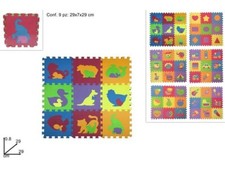 Tappeto Puzzle Morbido Interattivo Colorati Gioco Bambini 29x29cm hmj