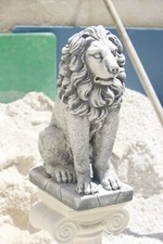 STATUA LEONE IN CEMENTO BIANCO