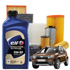 KIT TAGLIANDO DACIA DUSTER 1.5 DCI 109CV 80KW DAL 08/2013 5 LT OLIO ELF FE 5W30
