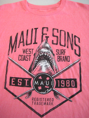 Shirt uomo rosa maui sons - t-shirt,