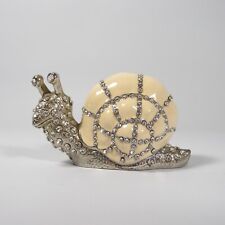 SCATOLINA PORTAGIOIE SHEFFIELD SMALTO BRILLANTI CHIOCCIOLA LUMACA ROYAL FAMILY