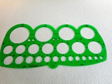 Cerchi ed archi da Ø mm.1 a Ømm.250. Materiale acetato verde.FARA Professional  