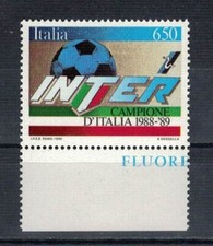 INTER SCUDETTO CAMPIONATO 1988 - 1989  FRANCOBOLLO BORDO  NUOVO  ANNO 1989 