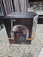 Casco elettronico premium corazzato Hasbro Star Wars serie nera Boba Fett nuovo con scatola