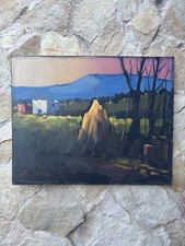Quadro -Paesaggio Di Campagna- Enrico Bonè dipinto a olio su tela