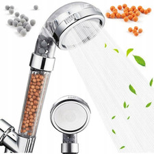 Soffione doccia doccetta filtro pietra risparmio idrico filtro ionico alta pressione doccetta NUOVO