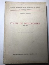 Vincenzo Gioberti cours de philosophie 1841-1842 Giovanni Calò